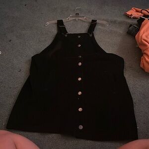 Black overall dress